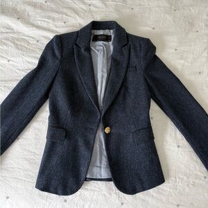 Zara Dark Blue Blazer with Gold Button